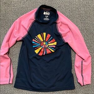 REI Sol Child Navy and Pink Rash Guard